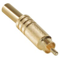 Main product image for Gold RCA Plug with Strain Relief 091-120